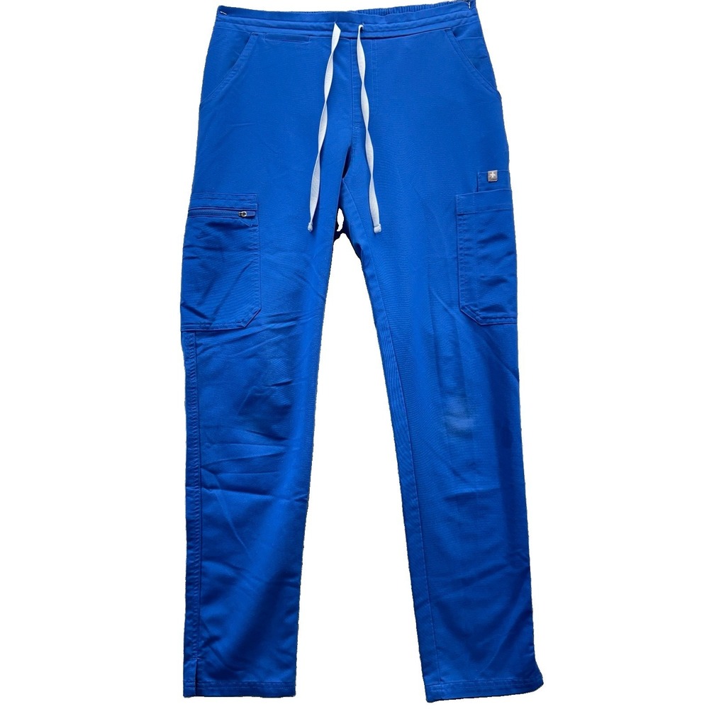 FIGS Technical Collection Scrub Pants Women's XSmall Blue Jogger Cargo Stretch